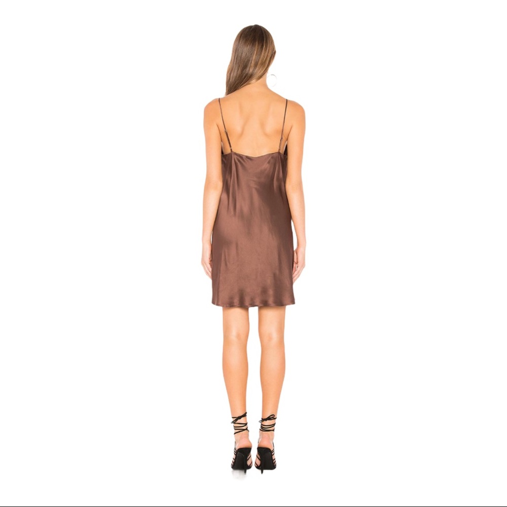 CAPULET x REVOLVE RAE SILK MINI DRESS XS MINK - Picture 5 of 12